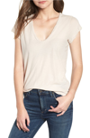 JAMES PERSE HIGH GAUGE JERSEY DEEP V TEE,WEK3182