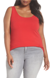 Nic + Zoe Perfect Scoop Tank In Red Sangria