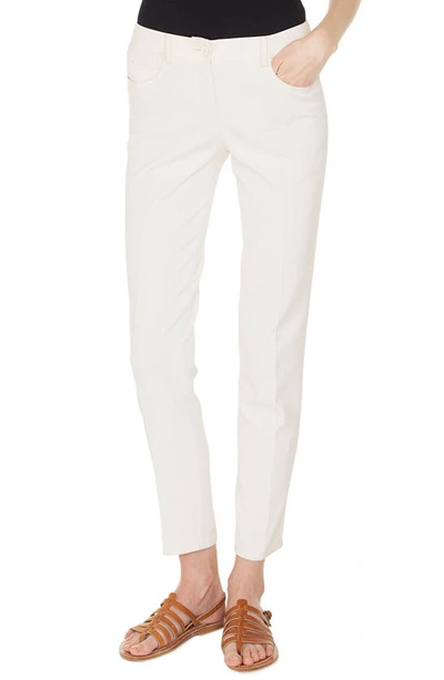 Akris Fria Skinny Side-zip Techno-stretch Trousers In Off White
