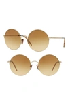 BURBERRY 54MM ROUND SUNGLASSES - GOLD GRADIENT,BE310154-YZ