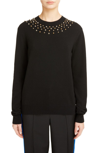 GIVENCHY STUDDED WOOL & CASHMERE SWEATER,BW903L4Z30