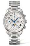 Longines Master Automatic Chronograph Bracelet Watch, 40mm In Silver