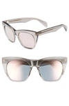 Rag & Bone Cat-eye Acetate Sunglasses In Gray/gray Rose Gold