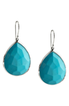 Ippolita Large Single Teardrop Earring In Turquoise In Silver/ Turquoise