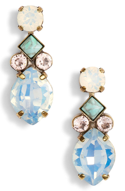 Sorrelli Precious Petal Crystal Drop Earrings In White