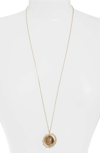 TORY BURCH SPINNING PENDANT NECKLACE,47548