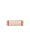 Monica Vinader Rose Gold Plated Vermeil Silver Signature Wide Ring In Metallic