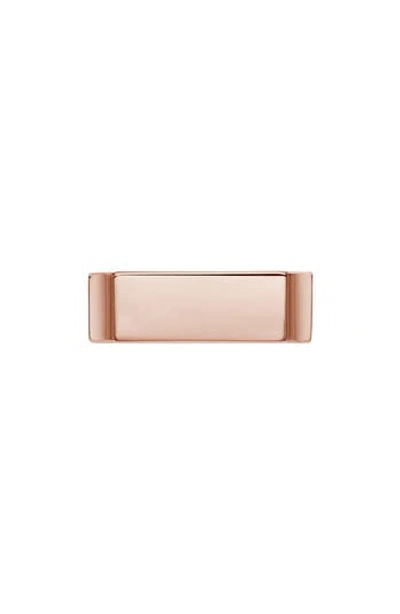 Monica Vinader Rose Gold Plated Vermeil Silver Signature Wide Ring In Rose Gold