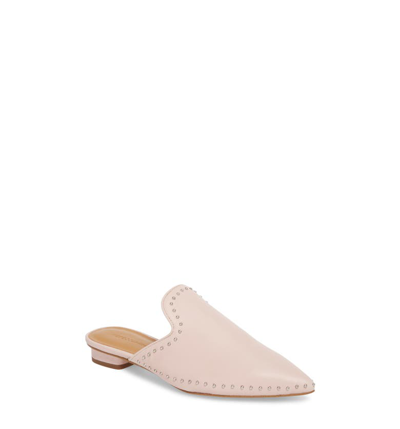 Rebecca Minkoff Chamille Studded Mule In Millennial Pink