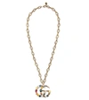 GUCCI CRYSTAL LOGO PENDANT NECKLACE,P00338317