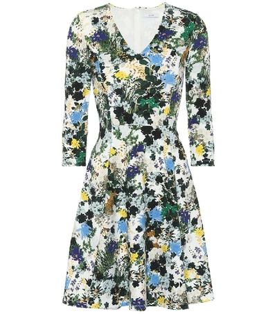 Erdem Florence Mariko Meadow-print Silk Dress In Blue