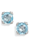 ANZIE CLUSTER TOPAZ STUD EARRINGS,2282SB