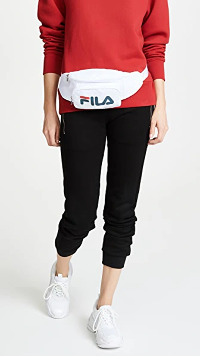 Fila Fanny Pack In White/red/peacoat