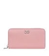 DOLCE & GABBANA LEATHER ZIP-AROUND WALLET,14863936