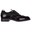 PRADA MEN'S CLASSIC LEATHER LACE UP LACED FORMAL SHOES BROGUE,2EG211 EFT F0002 44