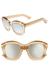 Tom Ford Julia 50mm Gradient Square Sunglasses - Champagne Acetate/ Rose Gold In Green