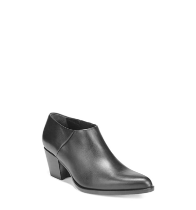 Vince Women's Hamilton Leather Mid-heel Ankle Booties In Black Leather