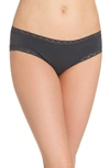 Natori Bliss Girl Lace-trim Bikini Briefs In India Ink