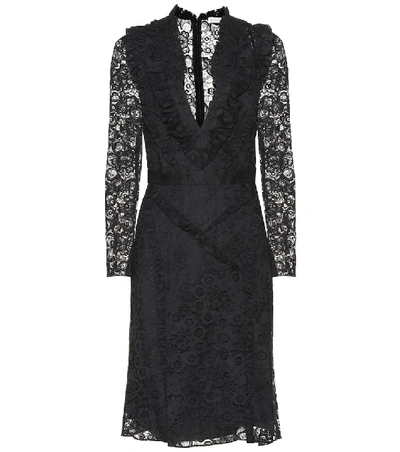 Altuzarra Ourika Valencienne Lace Ruffle-trimmed Dress In Black