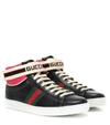 GUCCI LEATHER HIGH-TOP SNEAKERS,P00335031