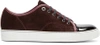 Lanvin Plum & Black Classic Tennis Sneakers In Burgundy