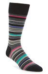 Calvin Klein Multistripe Emblem Socks In Black