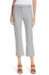 DEREK LAM 10 CROSBY STRIPE CROP FLARE TROUSERS,TP81101CS