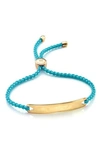 Monica Vinader Havana Friendship Bracelet In Gold/ Turquoise