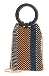 STREET LEVEL MINI WOVEN TOP HANDLE BAG,9935