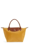 Longchamp 'small Le Pliage' Top Handle Tote - Yellow In Sunshine