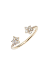 EF COLLECTION OPEN DIAMOND FLOWER RING,EF-60492-YG-7