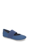 Camper 'right Nina' Leather Ballerina Flat In Medium Blue Leather