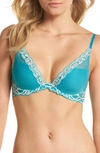 Natori Feathers Underwire Contour Bra In Turquoise/ Moonlight