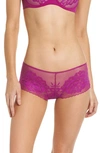 Natori Flora Lace Hipster Briefs In Pop Peony
