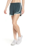 Nike Dry Tempo Running Shorts In Deep Jungle/ Igloo/ Wolf Grey