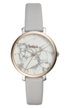 FOSSIL JACQUELINE STONE DIAL LEATHER STRAP WATCH, 36MM,ES4377