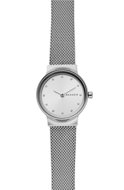 Skagen Women's Freja Stainless Steel Mesh Bracelet Watch 26mm In Silver