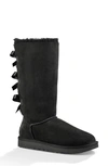 Ugg Bailey Bow Tall Shearling Fur Boots In Black