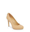 Michael Michael Kors Antoinette Platform Pump In Butternut Leather