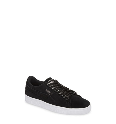 Puma Women's Classic X Chain Suede Lace Up Sneakers In Black
