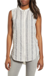 LUCKY BRAND STRIPED TUNIC TOP,7W44634
