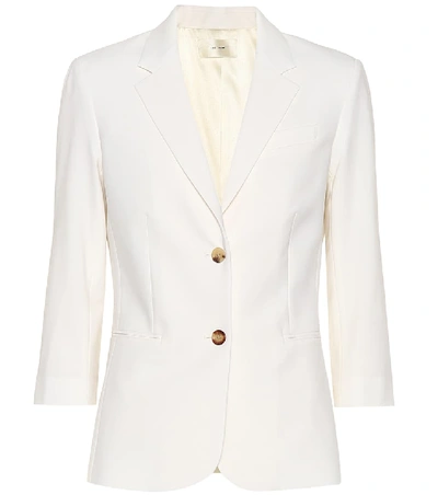 The Row Schoolboy Stretch Wool-blend Crepe Blazer In White