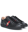 GUCCI ACE LEATHER SNEAKERS,P00335061