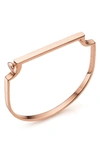 Monica Vinader Signature Thin Bangle Bracelet In R Gold