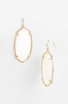 Kendra Scott Danielle - Large Oval Statement Earrings In White Mother Of Pearl/ Gold