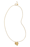 TORY BURCH ALMOND CHARM NECKLACE,48465
