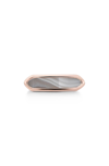 Monica Vinader Baja Grey Agate Ring In Rose Gold/ Grey Agate