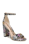Sam Edelman Yaro Ankle Strap Sandal In Retro Floral Print Fabric