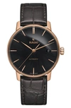 RADO COUPOLE CLASSIC AUTOMATIC LEATHER STRAP WATCH, 38MM,R22861165