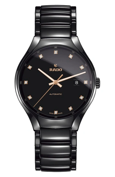 RADO RADO TRUE AUTOMATIC DIAMOND CERAMIC WATCH, 40MM,R27056732